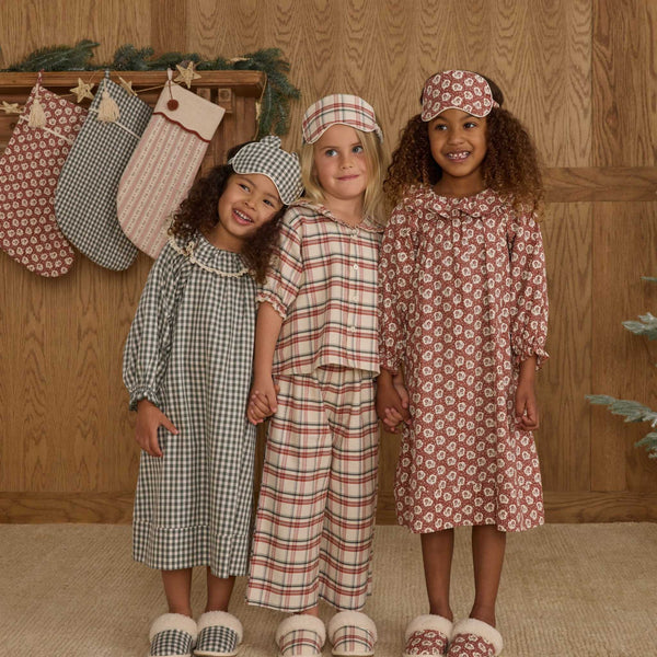 Rylee + Cru -Girl's Nightgown - Evergreen Gingham