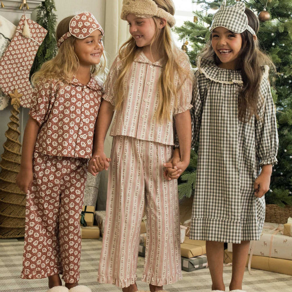Rylee + Cru -Girl's Nightgown - Evergreen Gingham