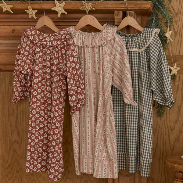 Rylee + Cru -Girl's Nightgown - Evergreen Gingham