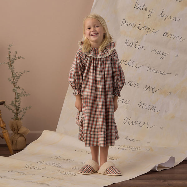 Rylee + Cru - Girl's Nightgown - Holiday Gingham