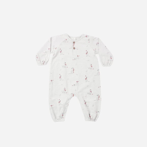 Rylee + Cru - Henley Jumpsuit - Dalmatian
