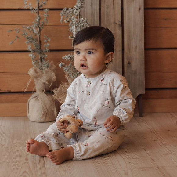 Rylee + Cru - Henley Jumpsuit - Dalmatian