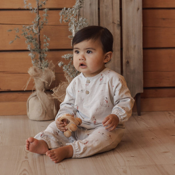 Rylee + Cru - Henley Jumpsuit - Dalmatian