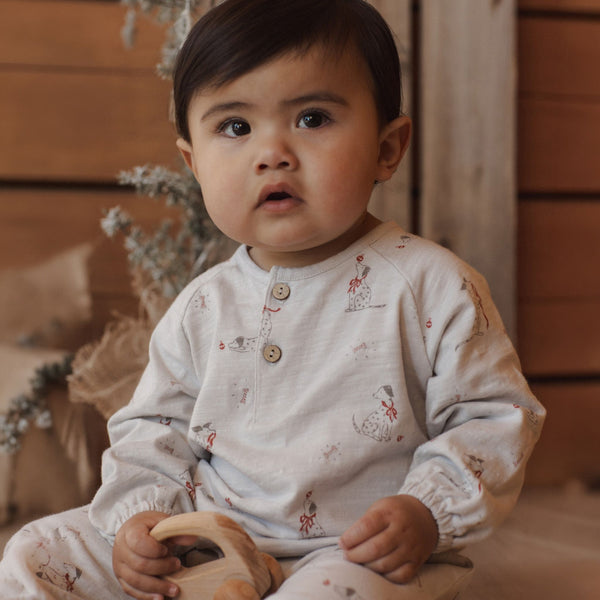 Rylee + Cru - Henley Jumpsuit - Dalmatian