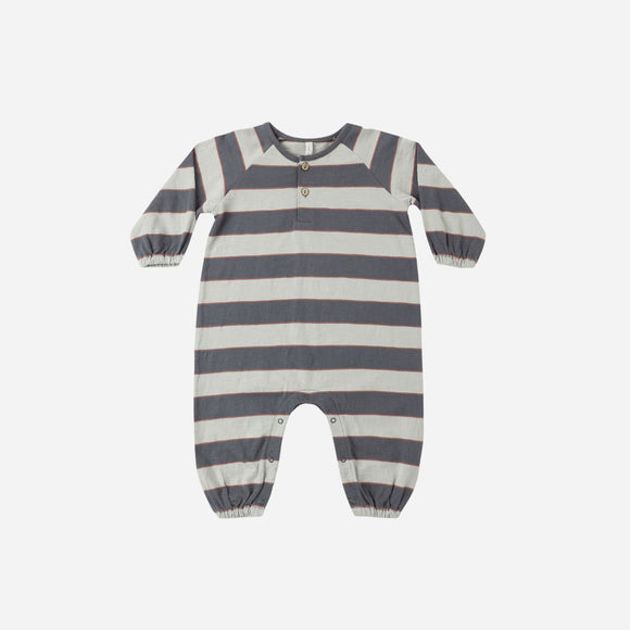 Rylee + Cru - Henley Jumpsuit - Sage Stripe