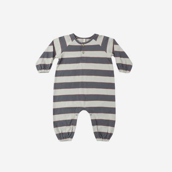 Rylee + Cru - Henley Jumpsuit - Sage Stripe