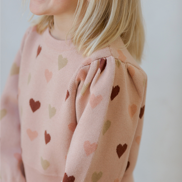 Rylee + Cru - Jacquard Knit Set - Hearts