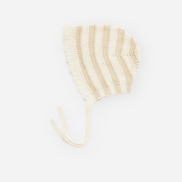 Rylee + Cru - Knit Bonnet - Sand Stripe