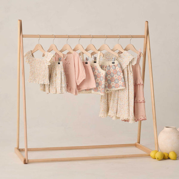Rylee + Cru - Lili Knit Set - Blue / Light Pink / Ivory