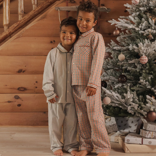 Rylee + Cru - Long Sleeve Pajamas - Holiday Gingham