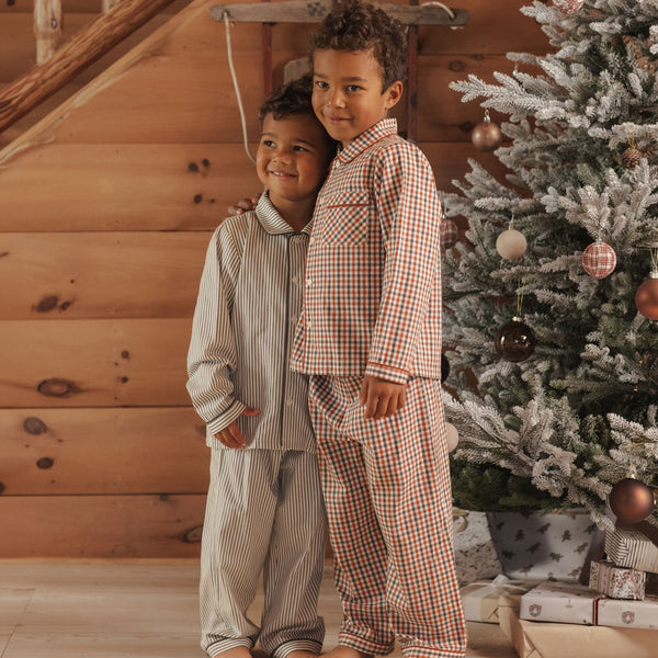 Rylee + Cru - Long Sleeve Pajamas - Holiday Gingham