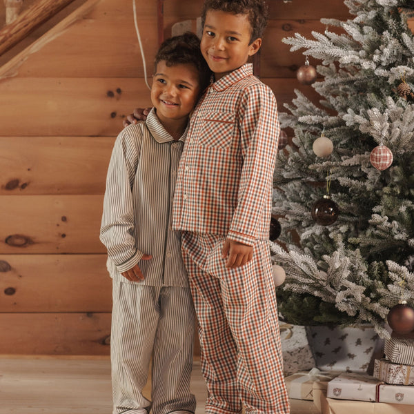 Rylee + Cru - Long Sleeve Pajamas - Holiday Gingham
