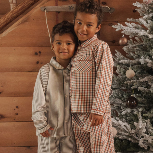 Rylee + Cru - Long Sleeve Pajamas - Holiday Gingham