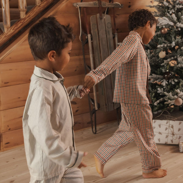 Rylee + Cru - Long Sleeve Pajamas - Holiday Gingham