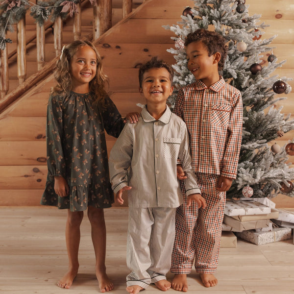 Rylee + Cru - Long Sleeve Pajamas - Holiday Gingham