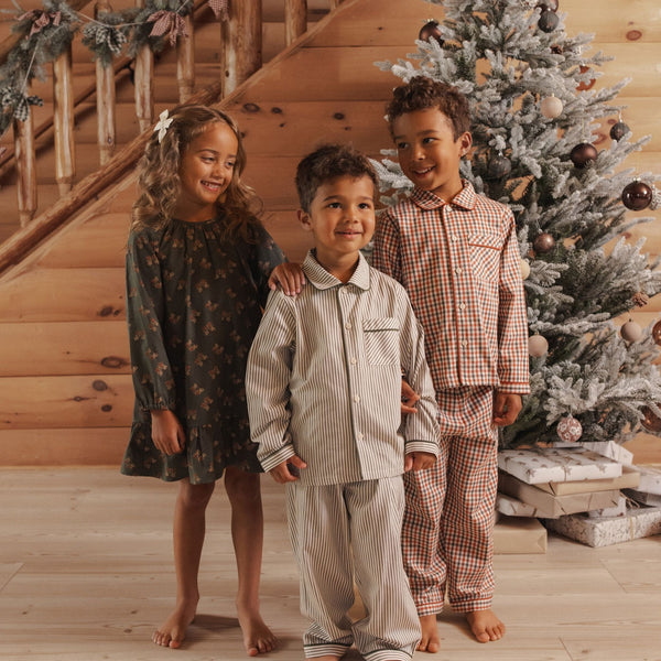 Rylee + Cru - Long Sleeve Pajamas - Holiday Gingham