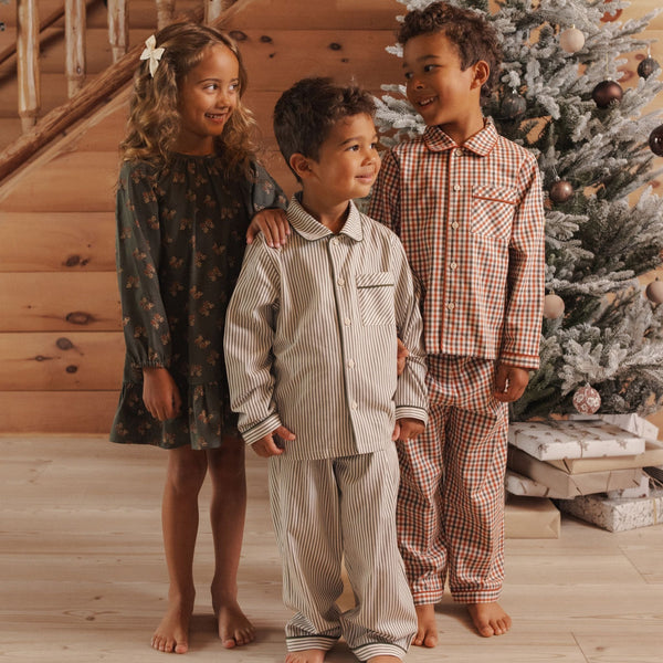 Rylee + Cru - Long Sleeve Pajamas - Holiday Gingham