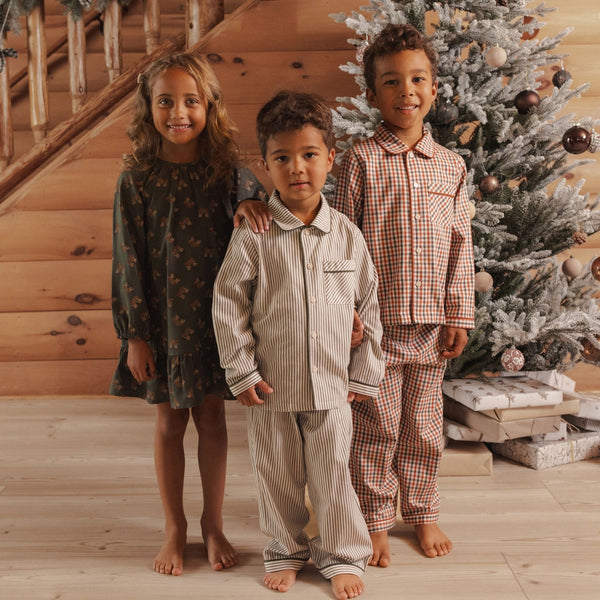 Rylee + Cru - Long Sleeve Pajamas - Holiday Gingham