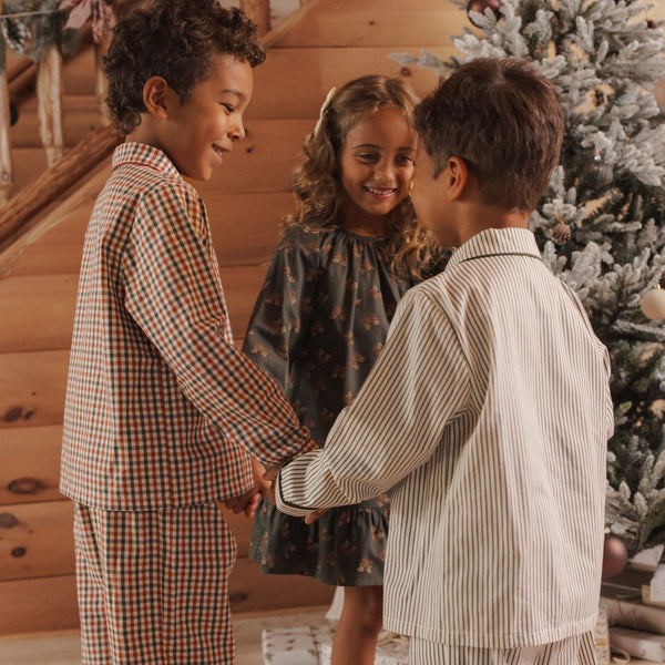 Rylee + Cru - Long Sleeve Pajamas - Holiday Gingham