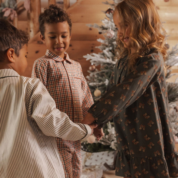 Rylee + Cru - Long Sleeve Pajamas - Holiday Gingham
