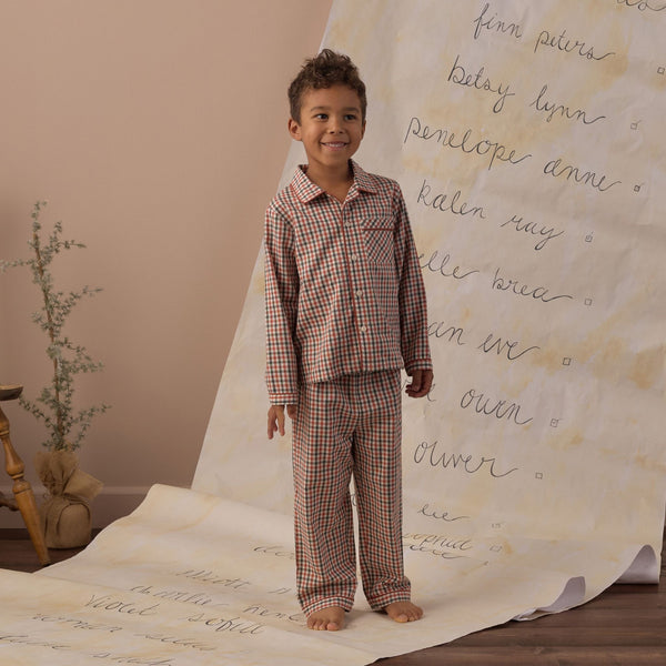 Rylee + Cru - Long Sleeve Pajamas - Holiday Gingham