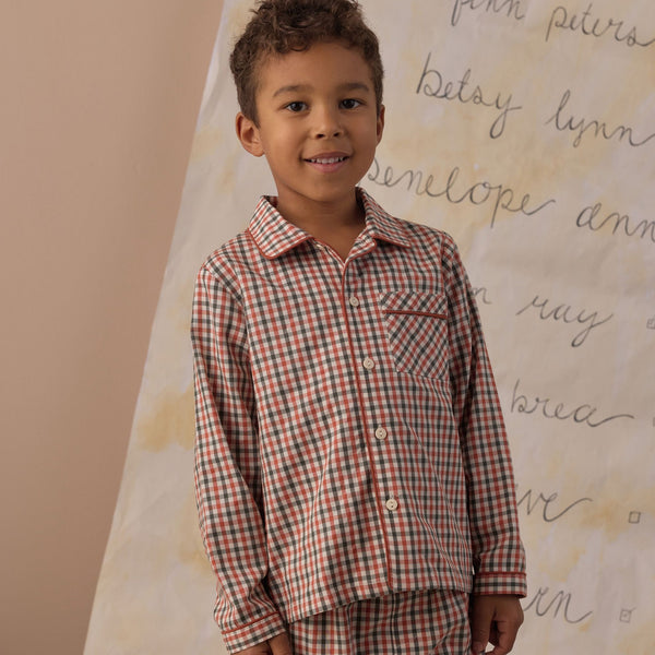 Rylee + Cru - Long Sleeve Pajamas - Holiday Gingham