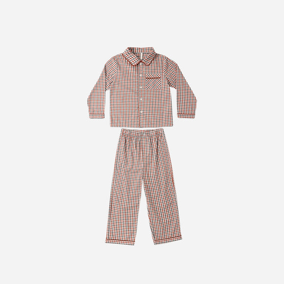 Rylee + Cru - Long Sleeve Pajamas - Holiday Gingham
