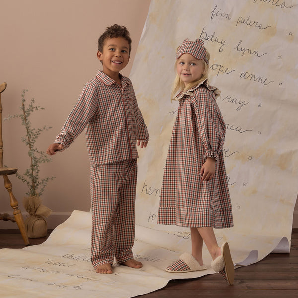 Rylee + Cru - Long Sleeve Pajamas - Holiday Gingham