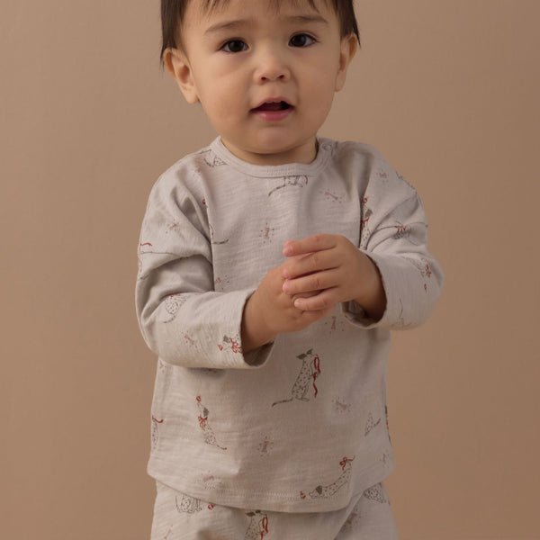 Rylee + Cru - Long Sleeve Tee + Pant Set - Dalmatian