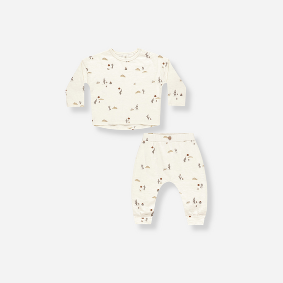 Rylee + Cru - Long Sleeve + Pant Set - Desert