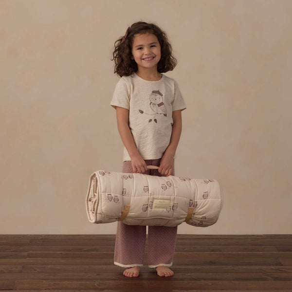 Rylee + Cru - Nap Mat - Owls / Petal