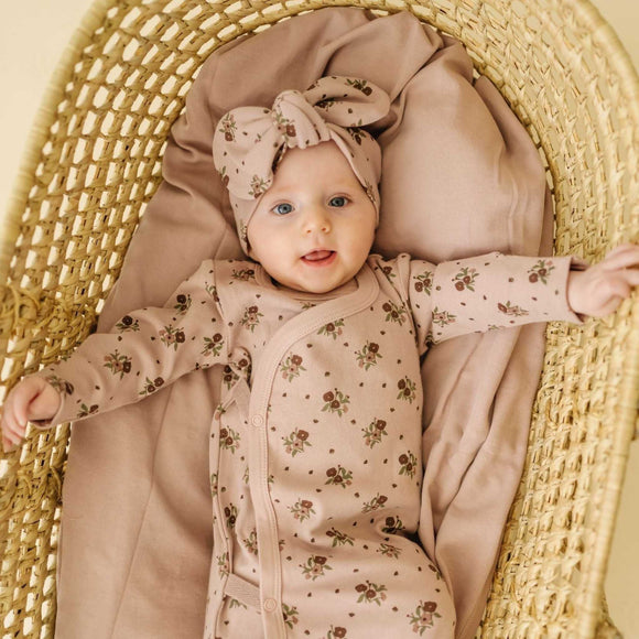 Rylee + Cru - Organic Headwrap - Rose Ditsy