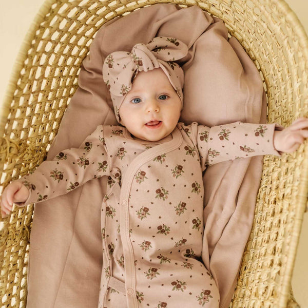 Rylee + Cru - Organic Headwrap - Rose Ditsy