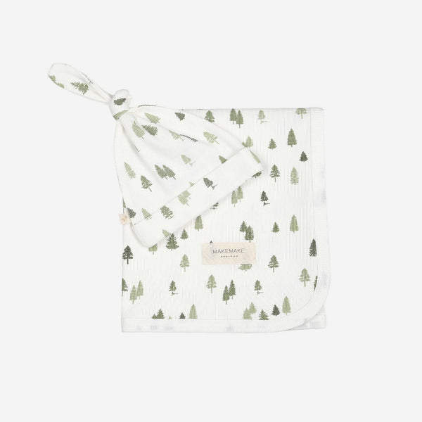 Rylee + Cru - Organic Swaddle Blanket & Hat - Alpine