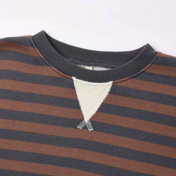 Rylee + Cru - Oversized Crew - Mulberry Stripe