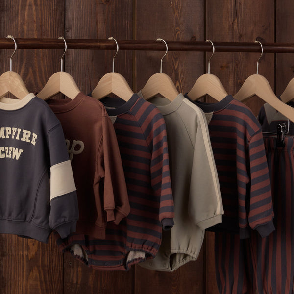 Rylee + Cru - Oversized Crew - Mulberry Stripe