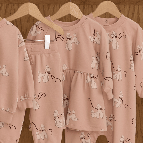 Rylee + Cru - Raglan Dress - Poodles
