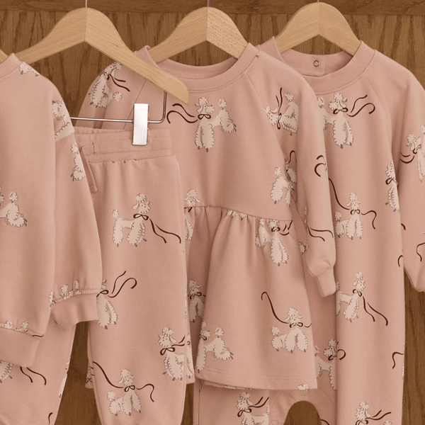Rylee + Cru - Raglan Dress - Poodles