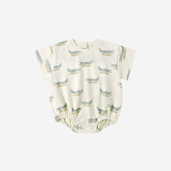 Rylee + Cru - Relaxed Bubble Romper - Alligators