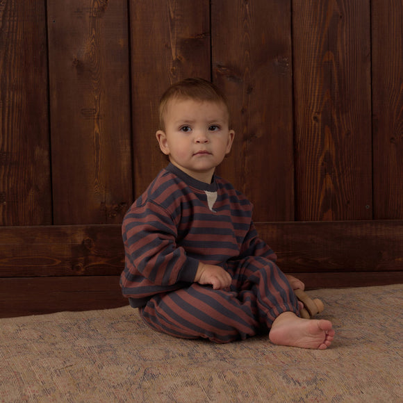 Rylee + Cru - Relaxed Jogger - Mulberry Stripe