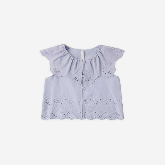 Rylee + Cru - Remi Blouse | Periwinkle Floral Eyelet