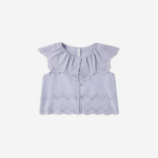 Rylee + Cru - Remi Blouse | Periwinkle Floral Eyelet