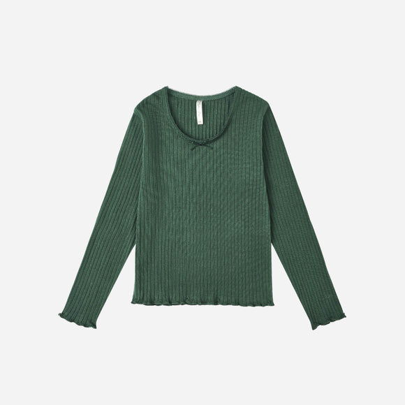 Rylee + Cru - Ribbed Long Sleeve - Green
