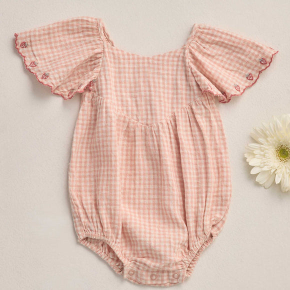 Rylee + Cru - Roxy Romper Petal Gingham