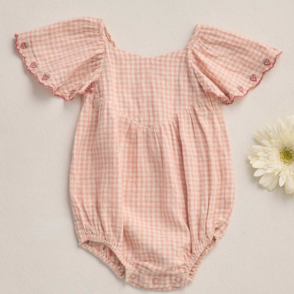 Rylee + Cru - Roxy Romper Petal Gingham