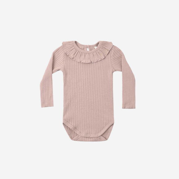 Rylee + Cru - Ruffle Collar Bodysuit - Rosewood