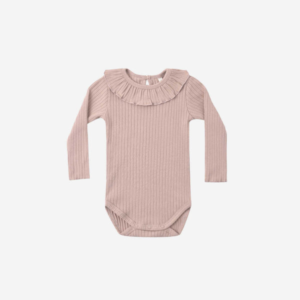 Rylee + Cru - Ruffle Collar Bodysuit - Rosewood