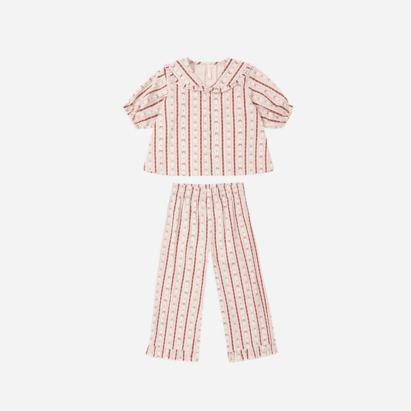 Rylee + Cru - Ruffle Pajamas - Candy Cane Lane