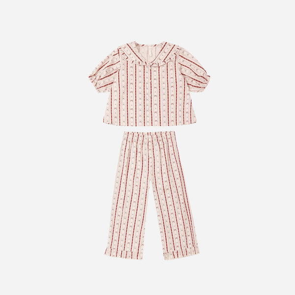 Rylee + Cru - Ruffle Pajamas - Candy Cane Lane