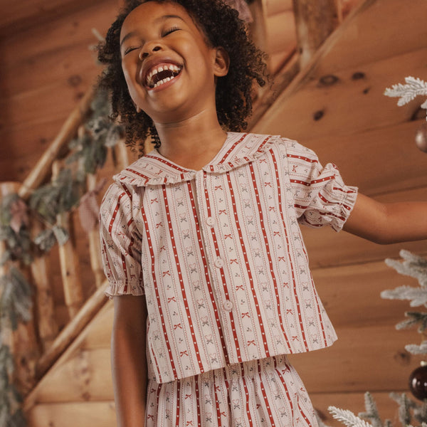 Rylee + Cru - Ruffle Pajamas - Candy Cane Lane